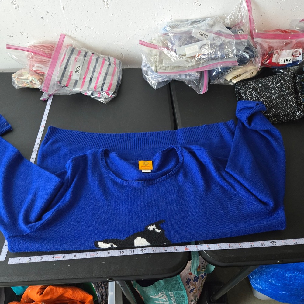 Ruby Rd Womens Boston Terrier Dog Sweater Plus 2X Knit Kitsch Whimsical Novelty - Picture 7 of 9